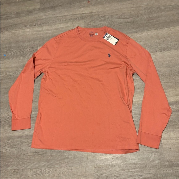 Polo Ralph Lauren Men’s Pink Classic Long Sleeve Tee Size XL NWT Preppy Academia - Picture 1 of 5